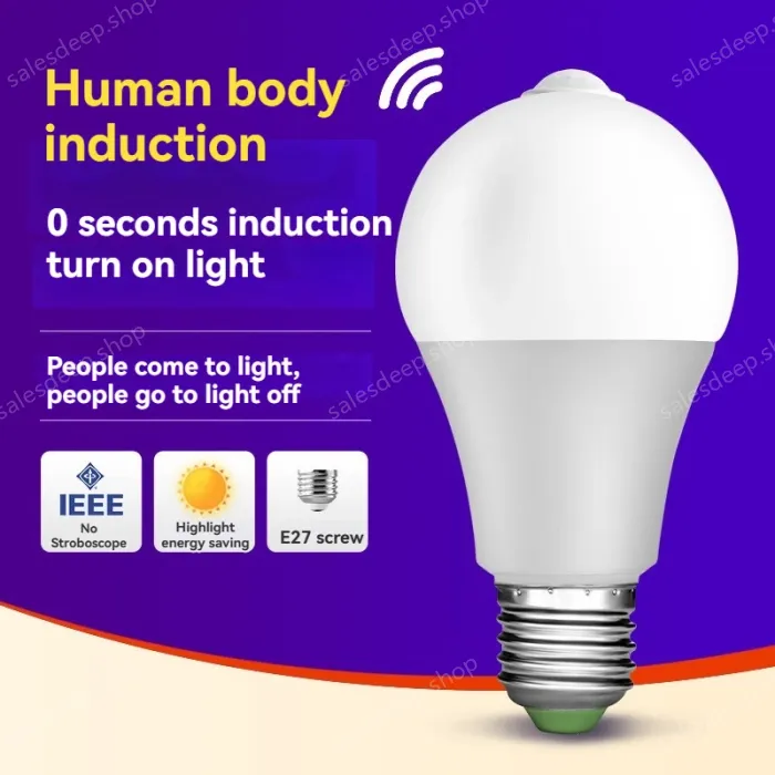 LED human body sensor light bulb-9W