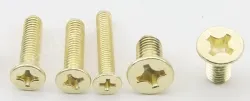 Golden Flat Head Screws M6*145