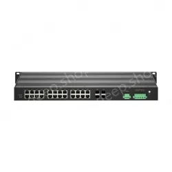 Full-Gigabit 4-optical 24-electric ring network managed PoE switch