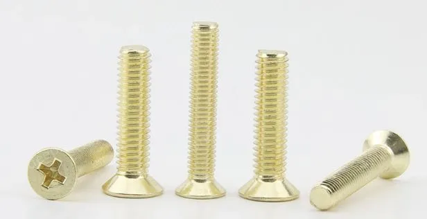 Golden Flat Head Screws M6*195