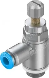 One-way throttle valve GRLA-1/4-QS-8-RS-D